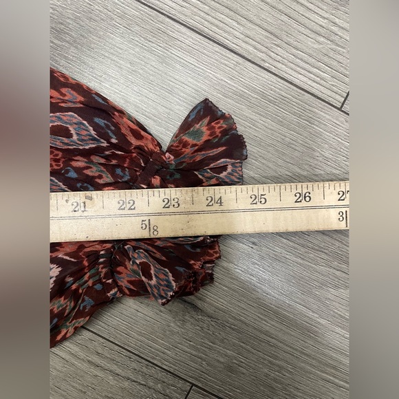 Ulla Johnson Miray Silk Chiffon Blouse in Garnet Size 6 - Picture 9 of 12